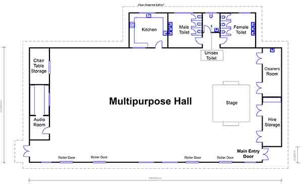 School Hall Floor Plan
